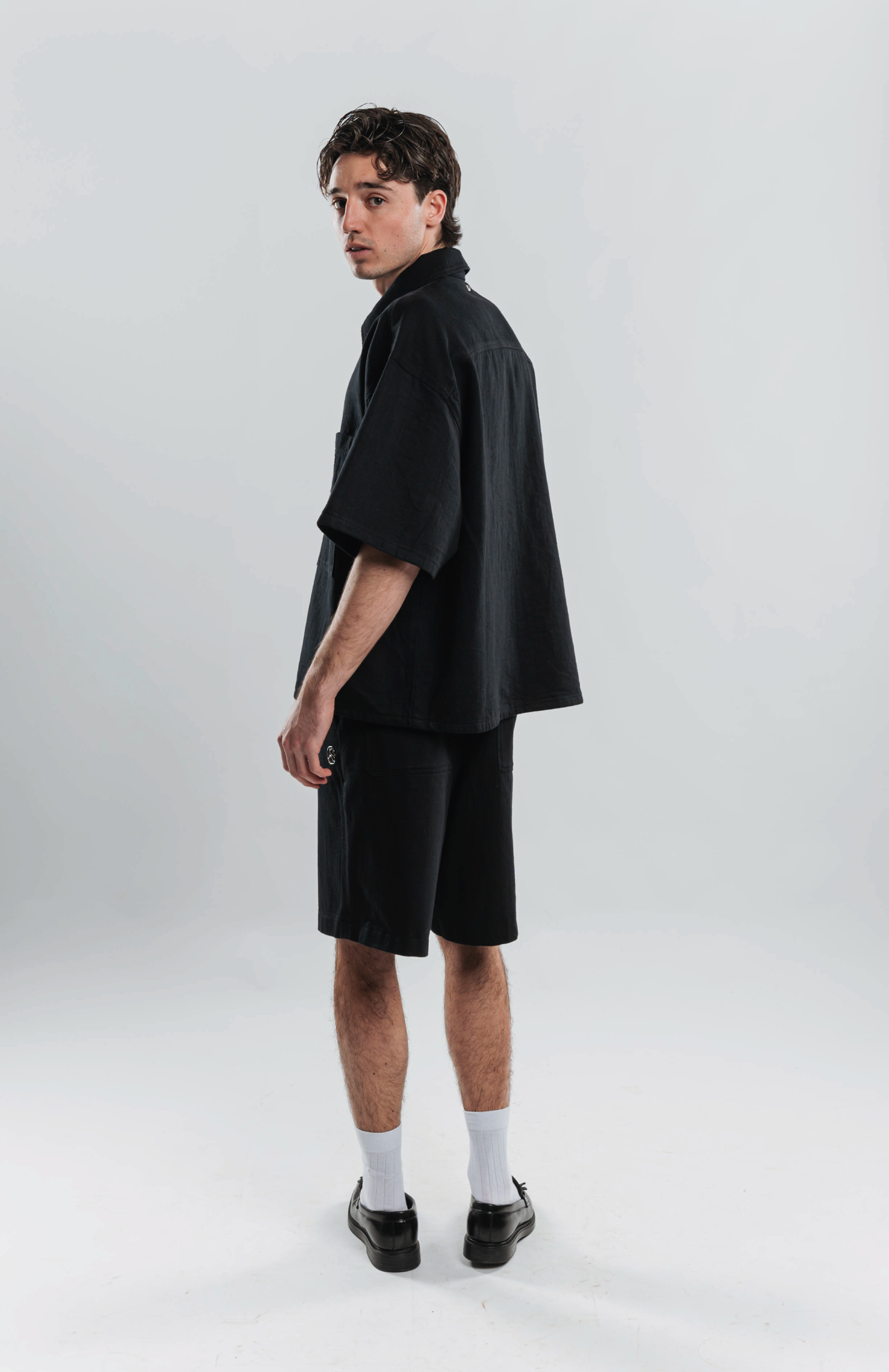 BLACK DENIM OVERSHIRT