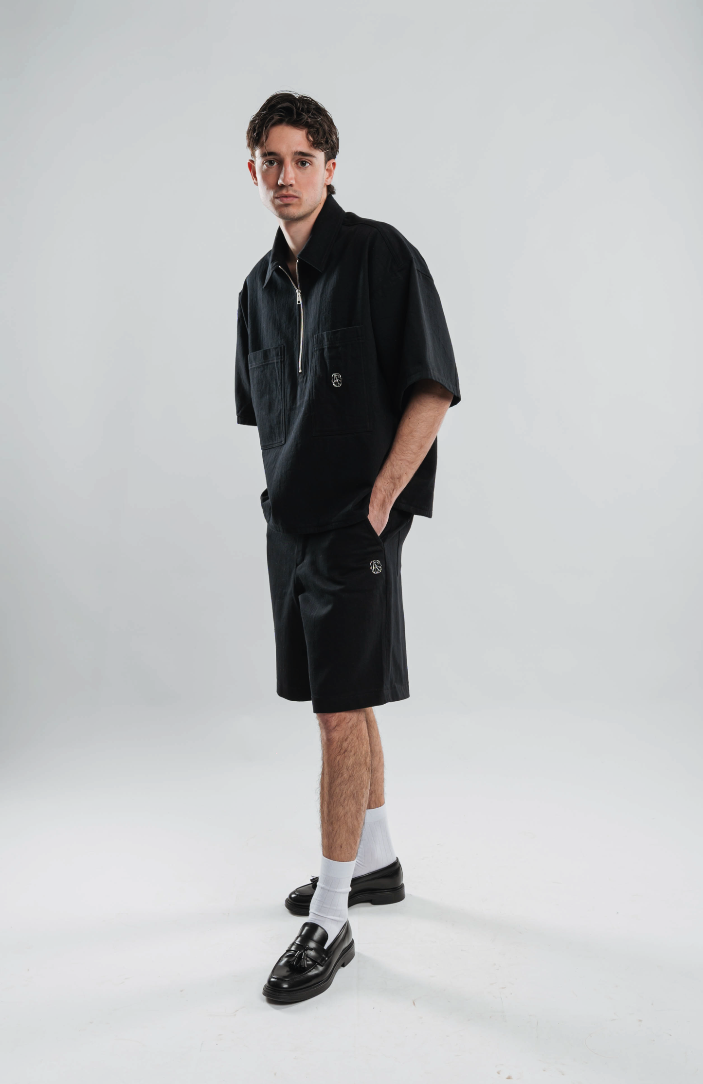 BLACK DENIM OVERSHIRT