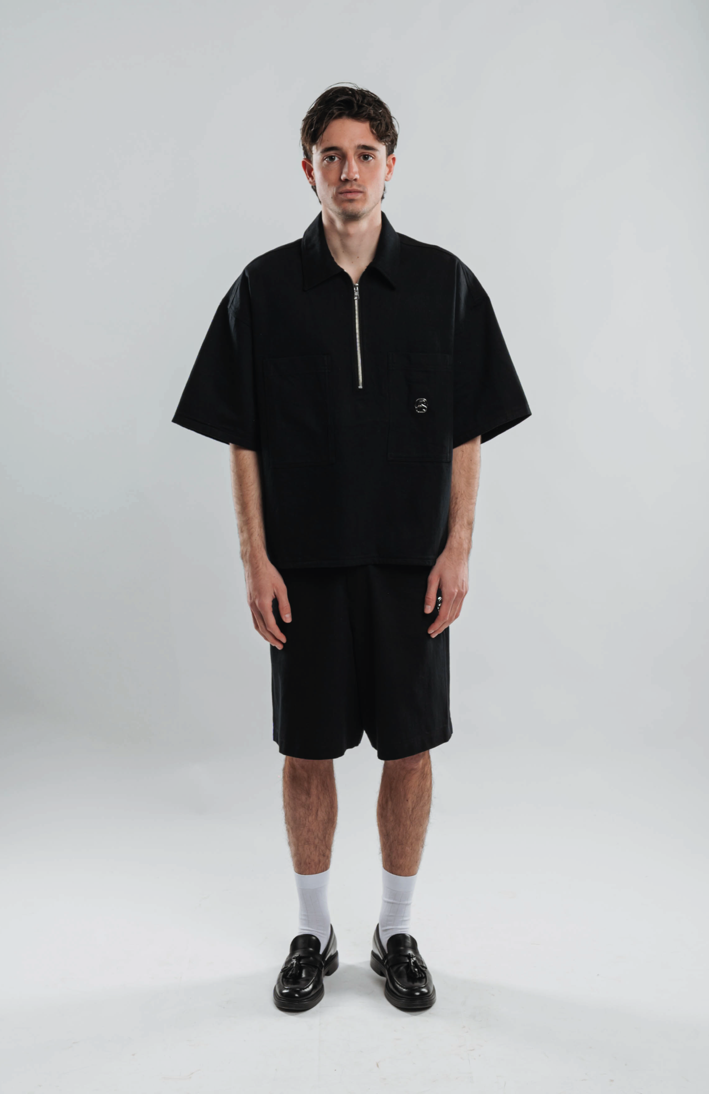BLACK DENIM OVERSHIRT