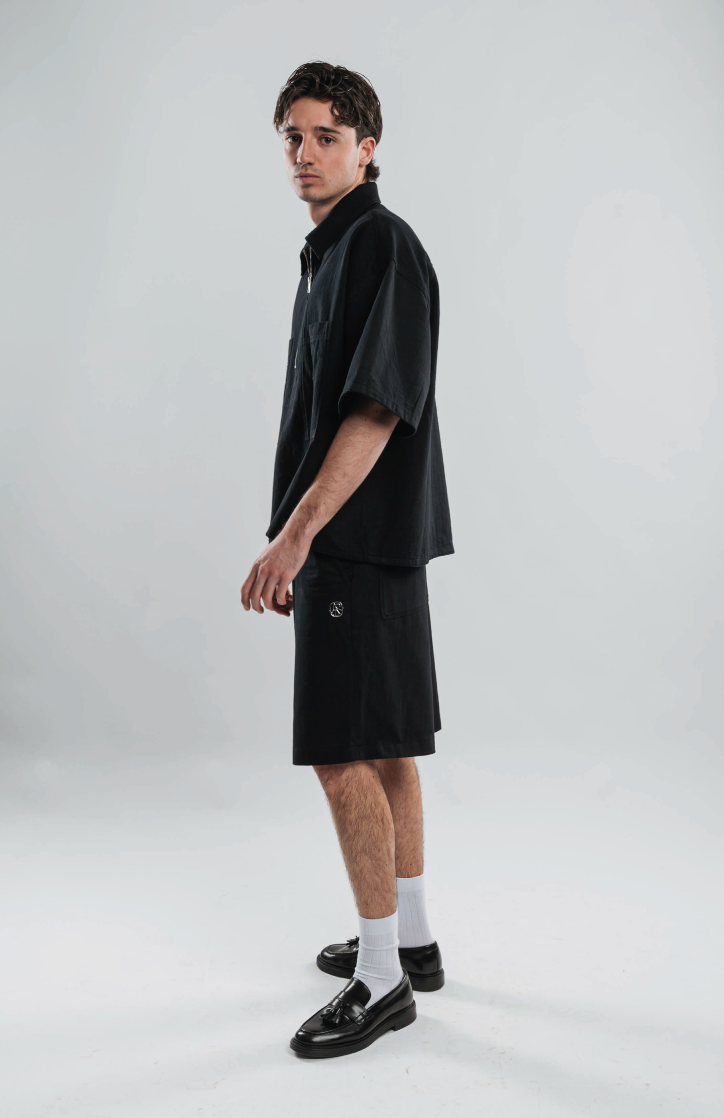 BLACK DENIM OVERSHIRT