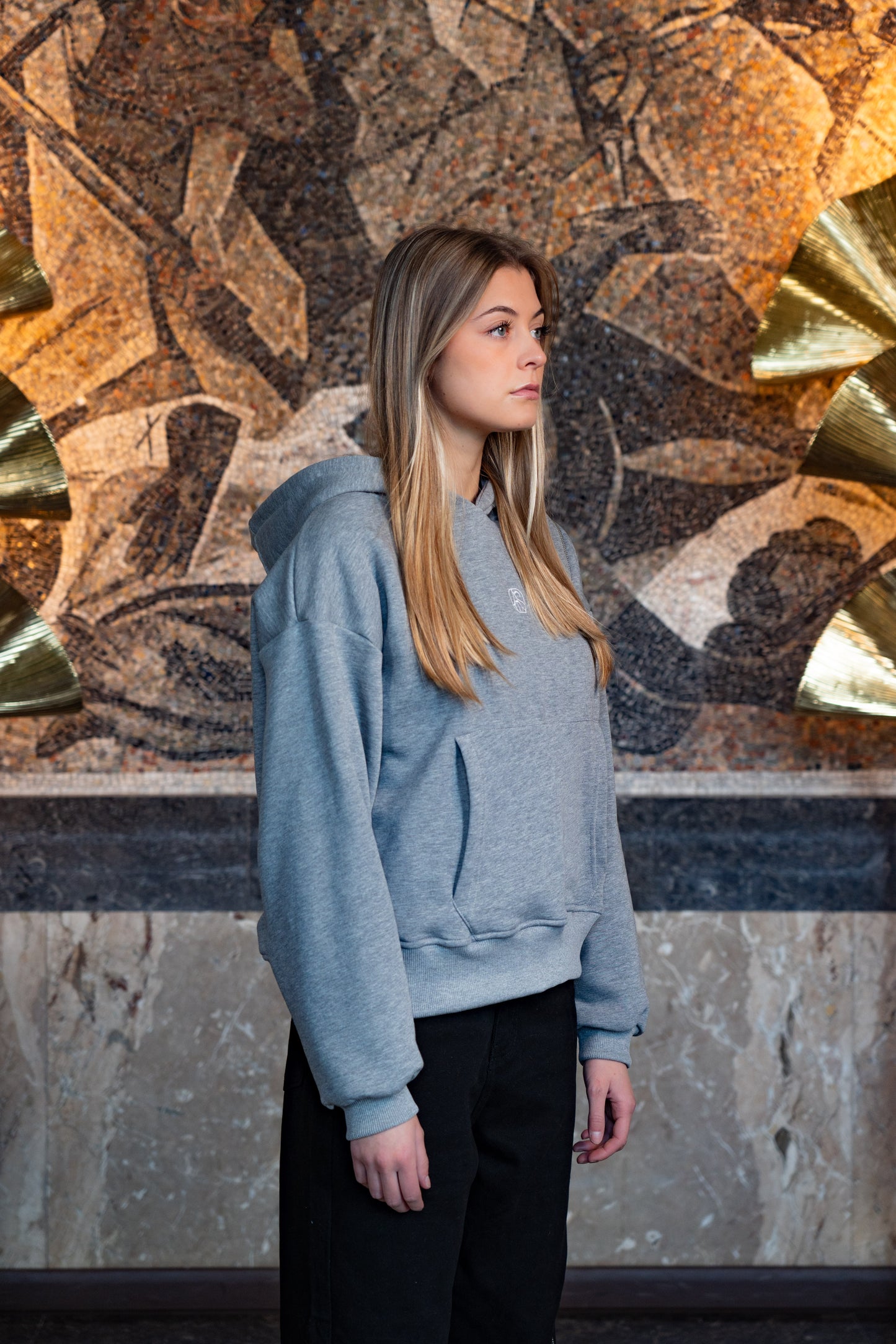 ASMA SILVER GREY HOODIE