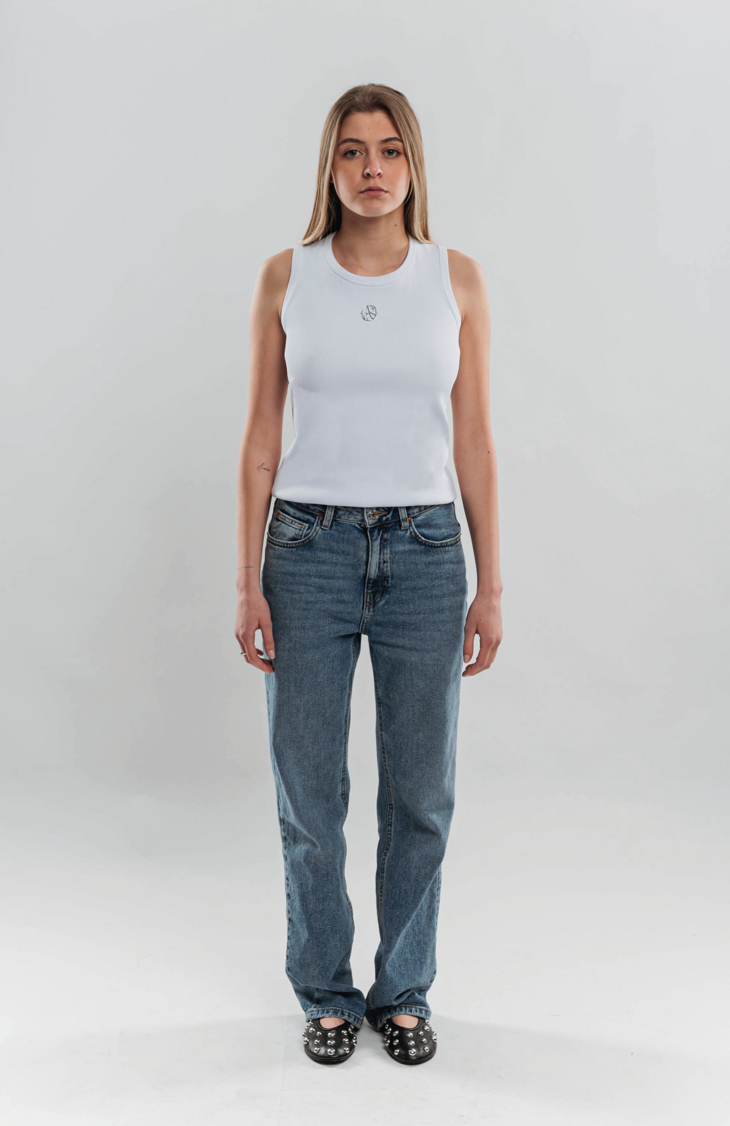 METAL WHITE TANK TOP